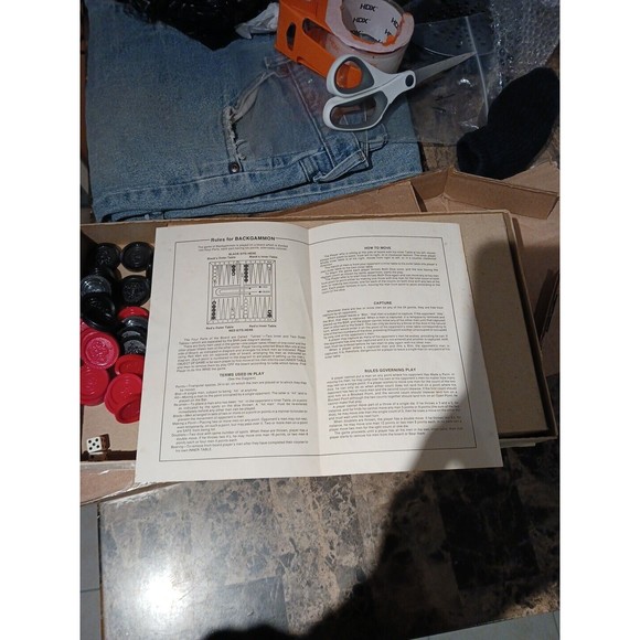 Vintage Empire 1970's Backgammon Board Game #1690- Complete! - Picture 10 of 16